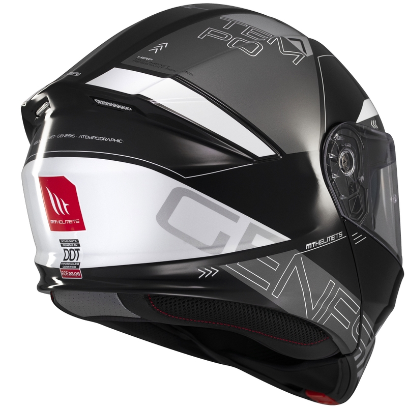 MT Genesis SV Atempo zwart-grijze opklapbare motorhelm