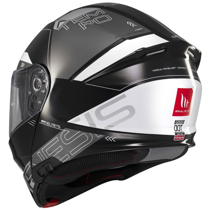 MT Genesis SV Atempo zwart-grijze opklapbare motorhelm