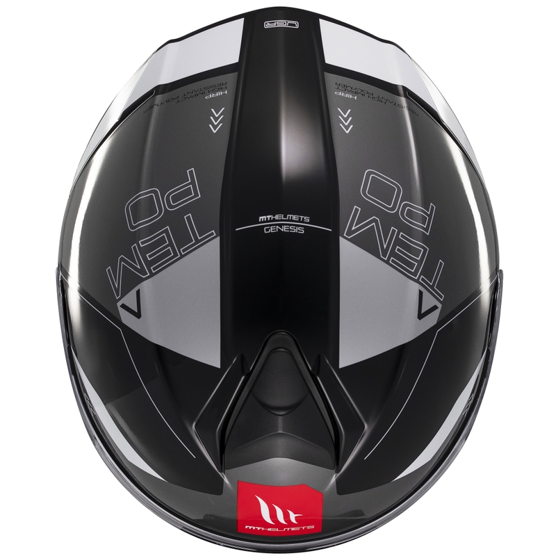 MT Genesis SV Atempo zwart-grijze opklapbare motorhelm