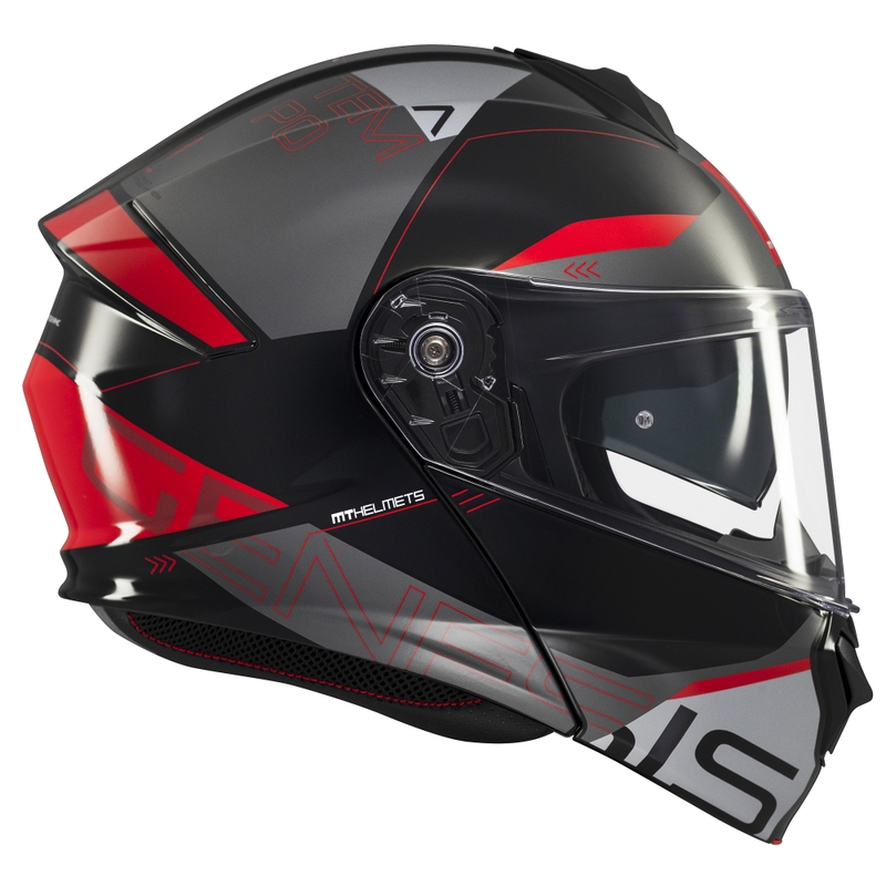 MT Genesis SV Atempo zwart-grijs-rood opklapbare motorhelm