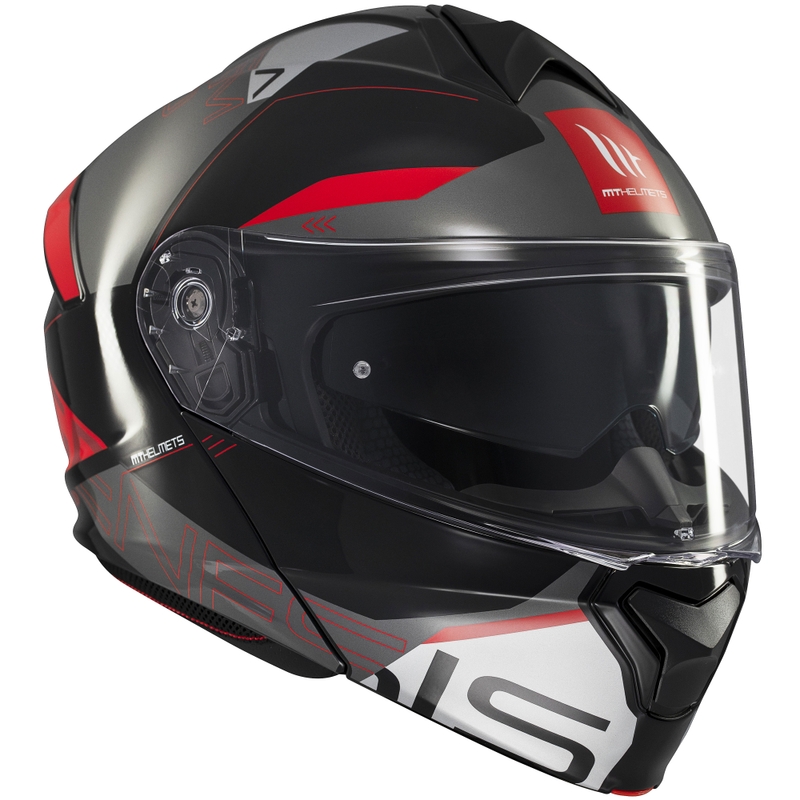 MT Genesis SV Atempo zwart-grijs-rood opklapbare motorhelm