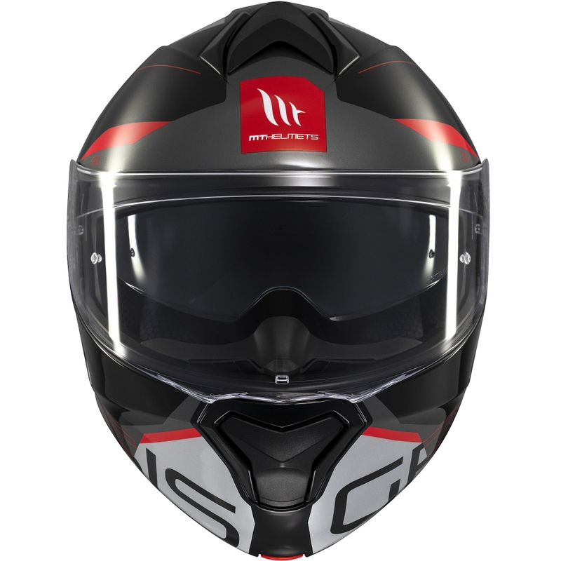 MT Genesis SV Atempo zwart-grijs-rood opklapbare motorhelm