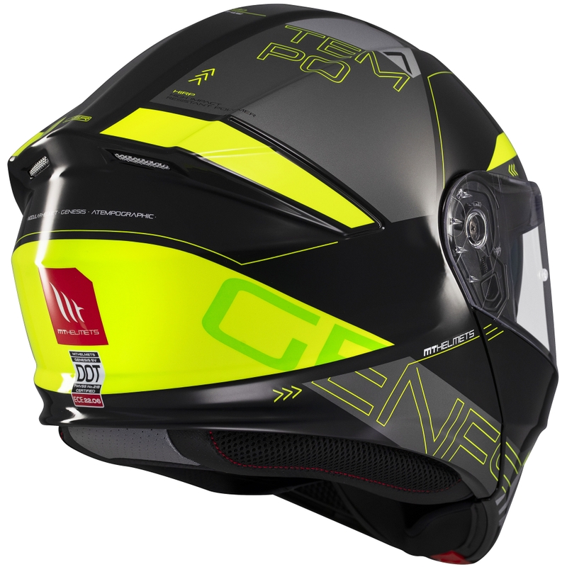 MT Genesis SV Atempo zwart-grijs-fluo geel opklapbare motorhelm