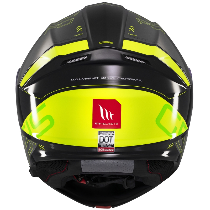 MT Genesis SV Atempo zwart-grijs-fluo geel opklapbare motorhelm