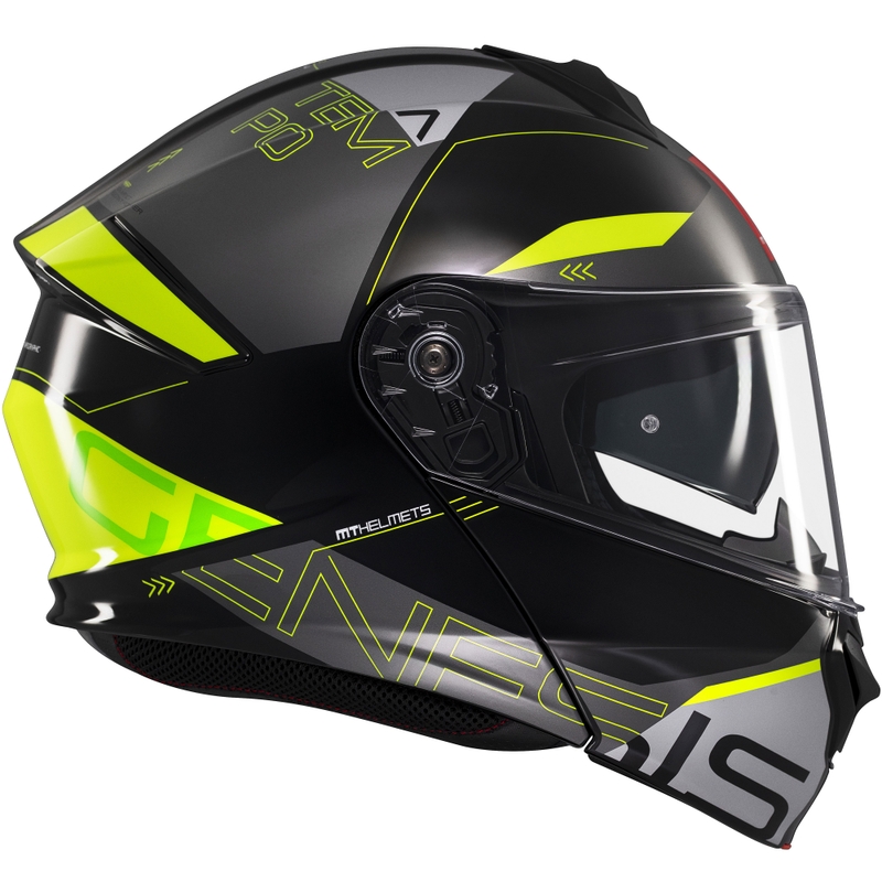 MT Genesis SV Atempo zwart-grijs-fluo geel opklapbare motorhelm