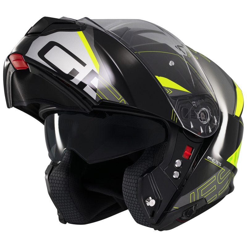 MT Genesis SV Atempo zwart-grijs-fluo geel opklapbare motorhelm