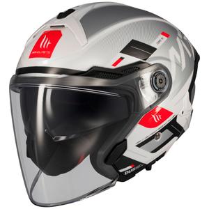 MT Cosmo SV Silence open motorhelm wit-grijs