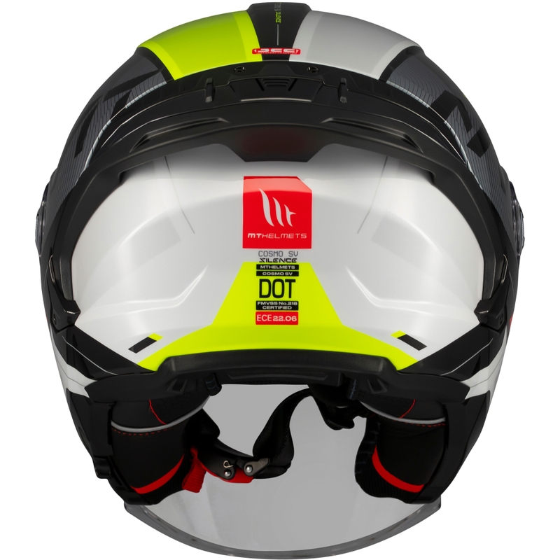 MT Cosmo SV Silence open motorhelm zwart-fluo geel