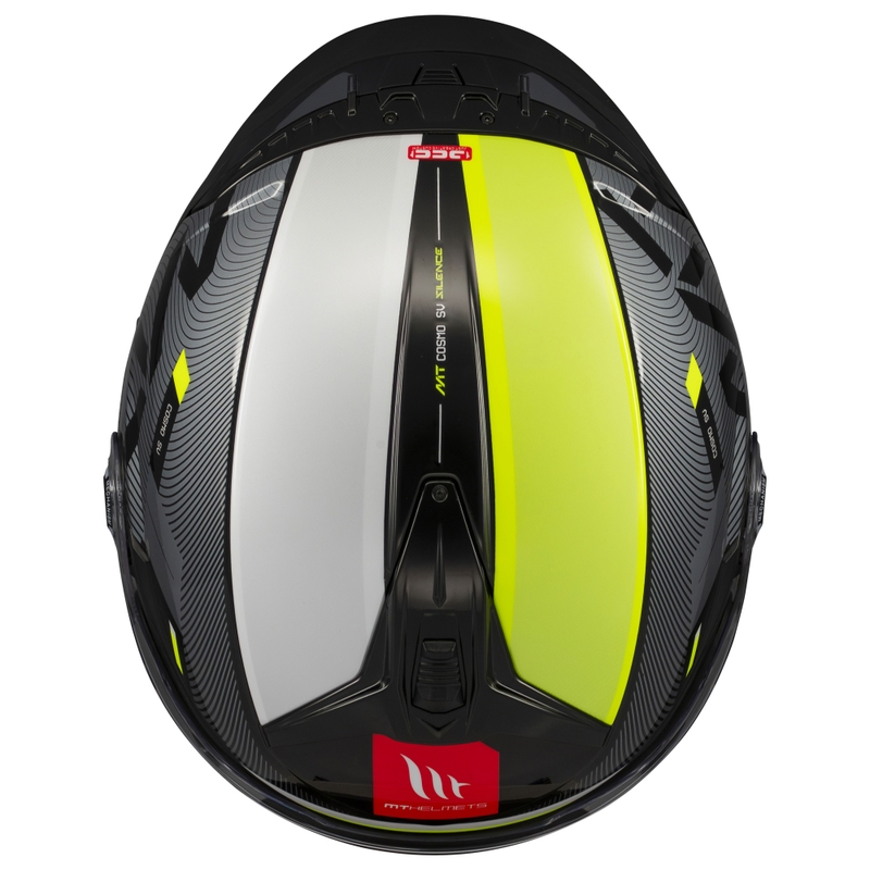 MT Cosmo SV Silence open motorhelm zwart-fluo geel