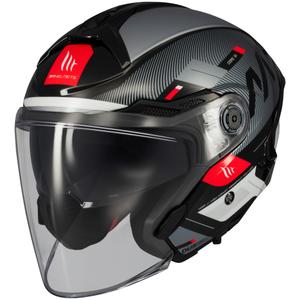 MT Cosmo SV Silence Zwart-Grijs-Wit Open Motorhelm