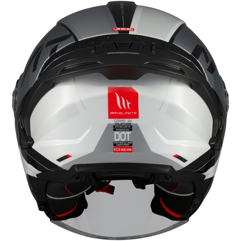 MT Cosmo SV Silence Zwart-Grijs-Wit Open Motorhelm