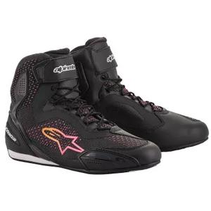 Alpinestars Stella Faster 3 Rideknit zwart, geel en roze motorlaarzen voor dames