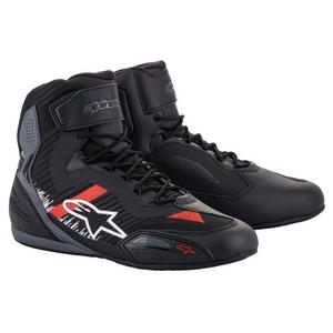 Alpinestars Faster 3 Rideknit zwart-grijs-rood motorlaarzen