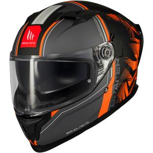 MT Braker SV Charm integraal motorhelm mat zwart-oranje