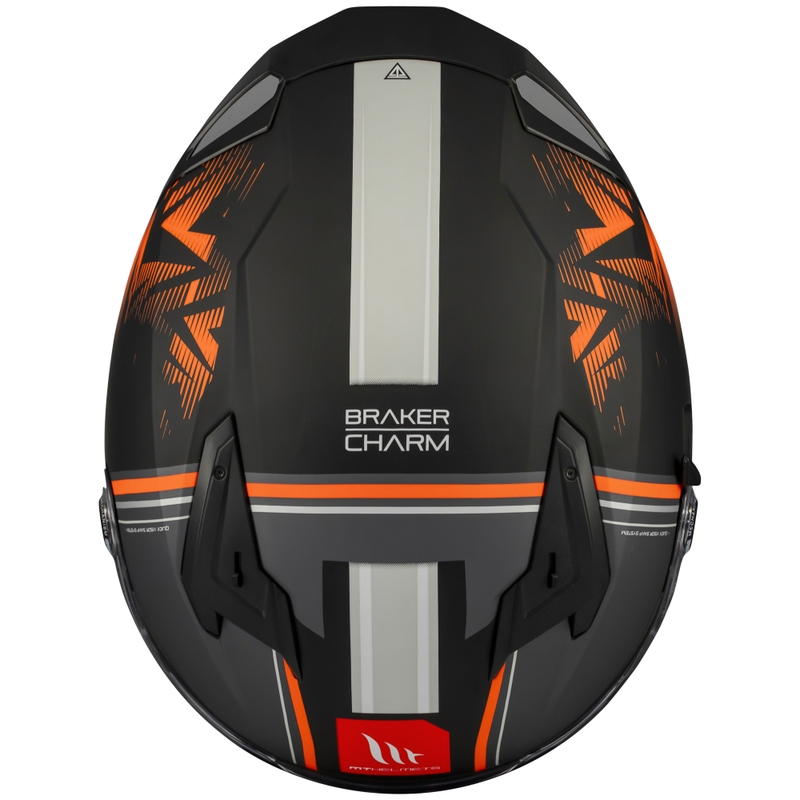 MT Braker SV Charm integraal motorhelm mat zwart-oranje