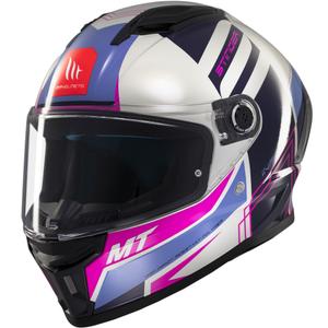 MT Stinger 2 Tron integraal motorhelm grijs-paars-roze