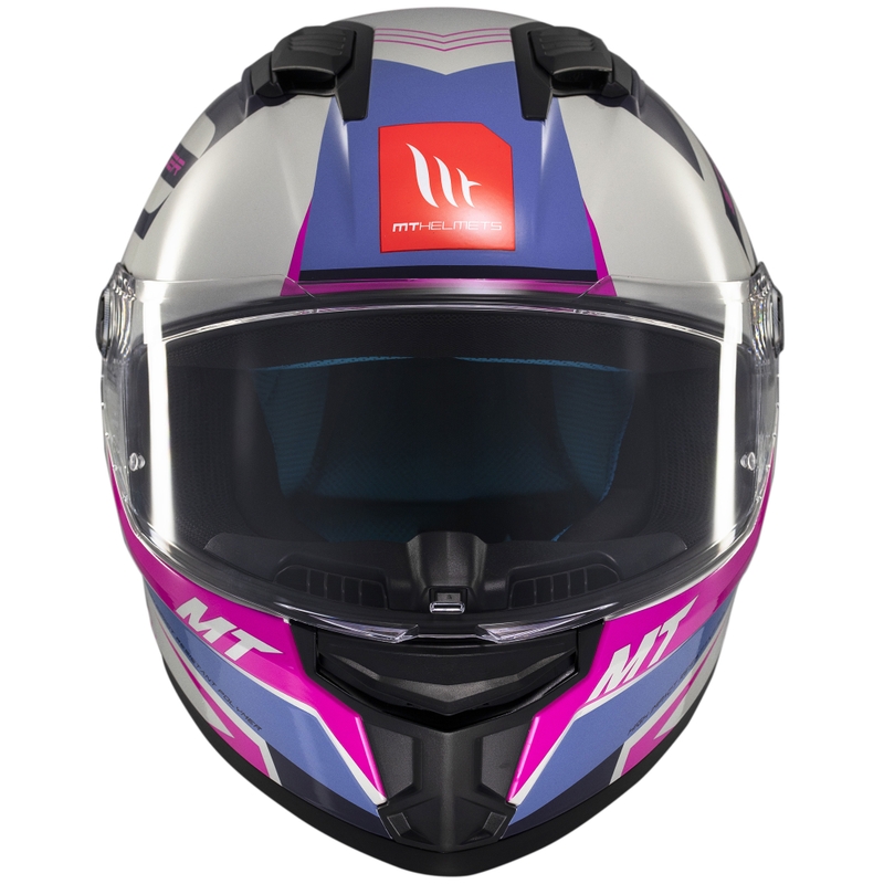 MT Stinger 2 Tron integraal motorhelm grijs-paars-roze