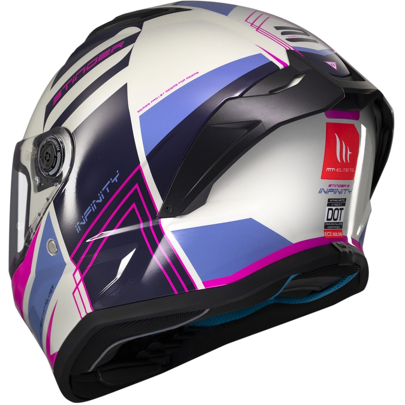 MT Stinger 2 Tron integraal motorhelm grijs-paars-roze