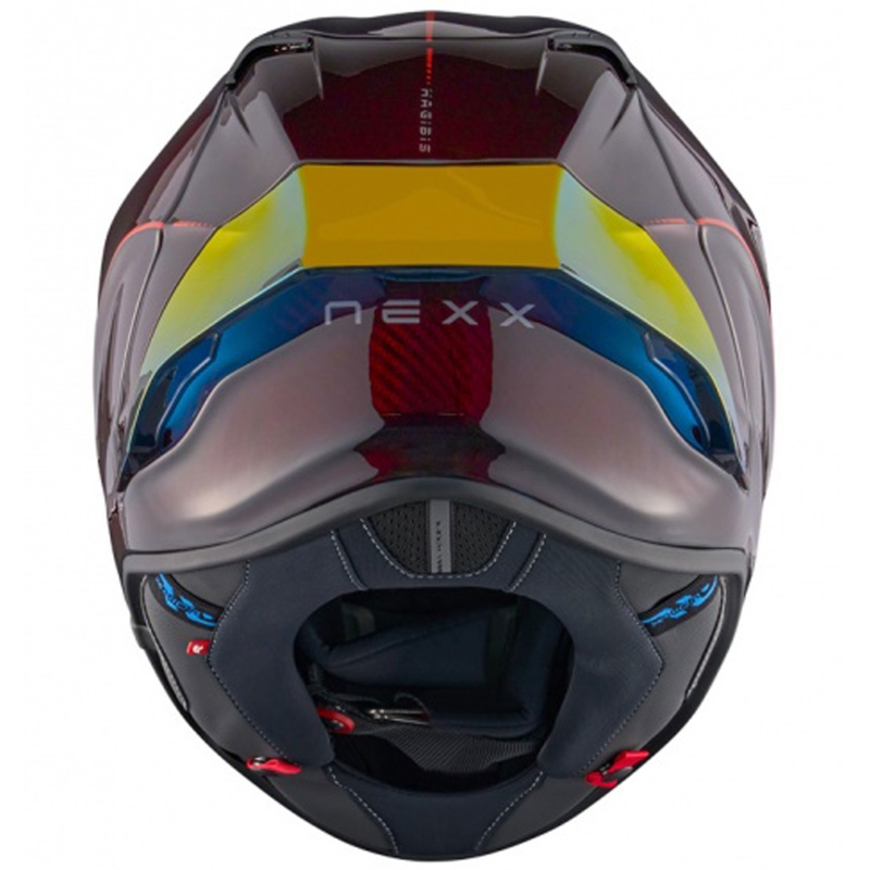 Integraalhelm voor motorfiets Nexx X.R3R Hagibis Carbon rood