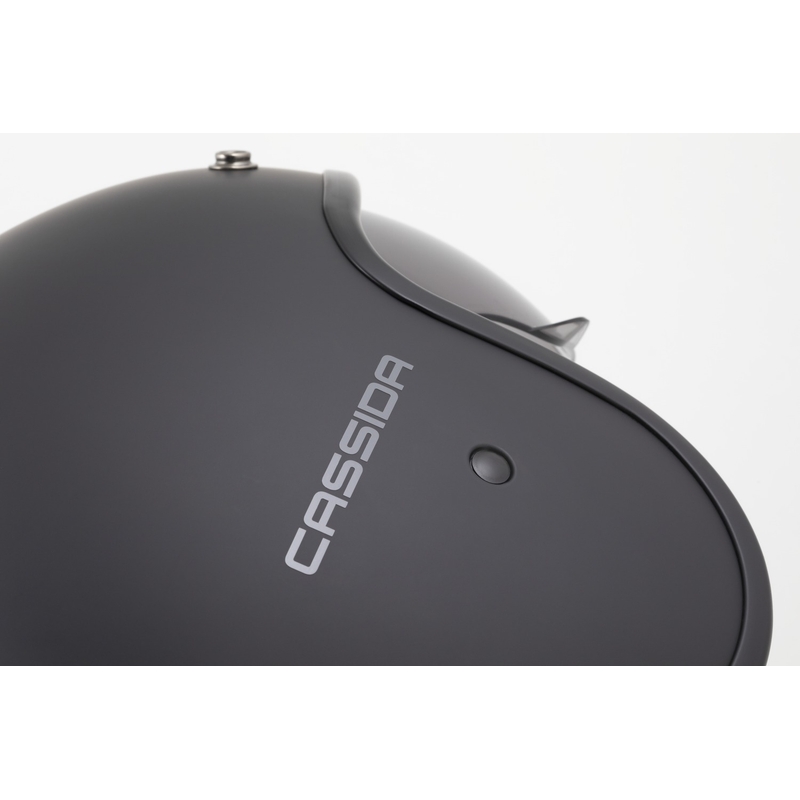 Cassida Oxygen 2.0 Solid Open Face Motorhelm Mat Zwart-Donkergrijs