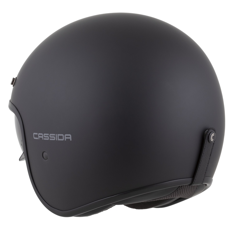 Cassida Oxygen 2.0 Solid Open Face Motorhelm Mat Zwart-Donkergrijs