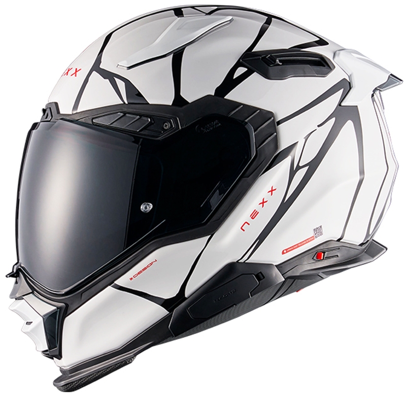 Integraal motorhelm Nexx X.WST3 B-Side wit-zwart