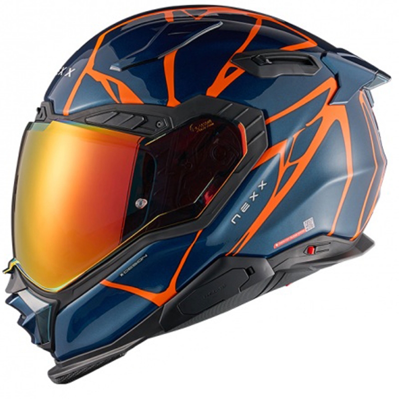 Integraal motorhelm Nexx X.WST3 B-Side blauw-oranje