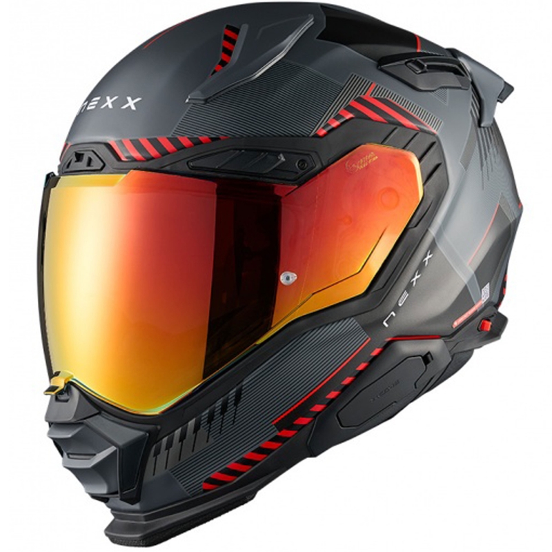 Integraalhelm voor motorfiets Nexx X.WST3 Fluence grijs-rood uitverkoop