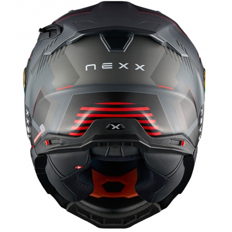 Integraalhelm voor motorfiets Nexx X.WST3 Fluence grijs-rood uitverkoop