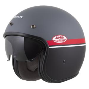Open face motorhelm Cassida Oxygen 2.0 Jawa OHC mat grijs-rood-zwart-wit