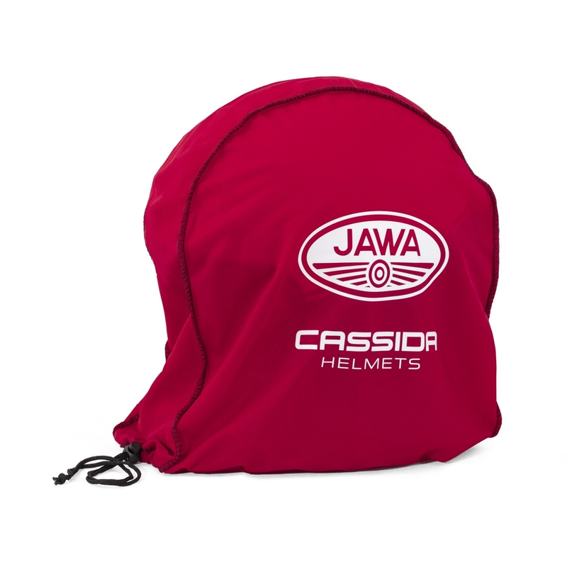 Open face motorhelm Cassida Oxygen 2.0 Jawa OHC mat rood-zwart-wit