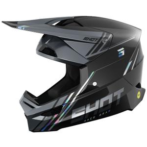 Motorcross Helm Shot Race Sprint parel zwart-grijs