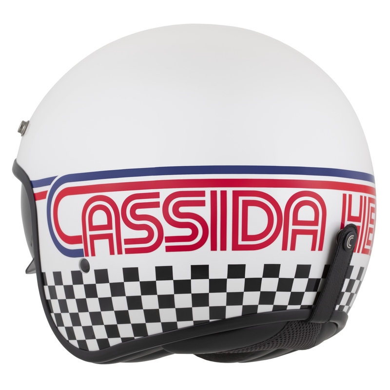 Cassida Oxygen 2.0 Rondo open face motorhelm parelwit-rood-blauw-zwart