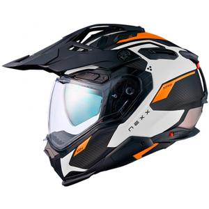 Endurohelm Nexx X.WED3 Keyo wit-oranje