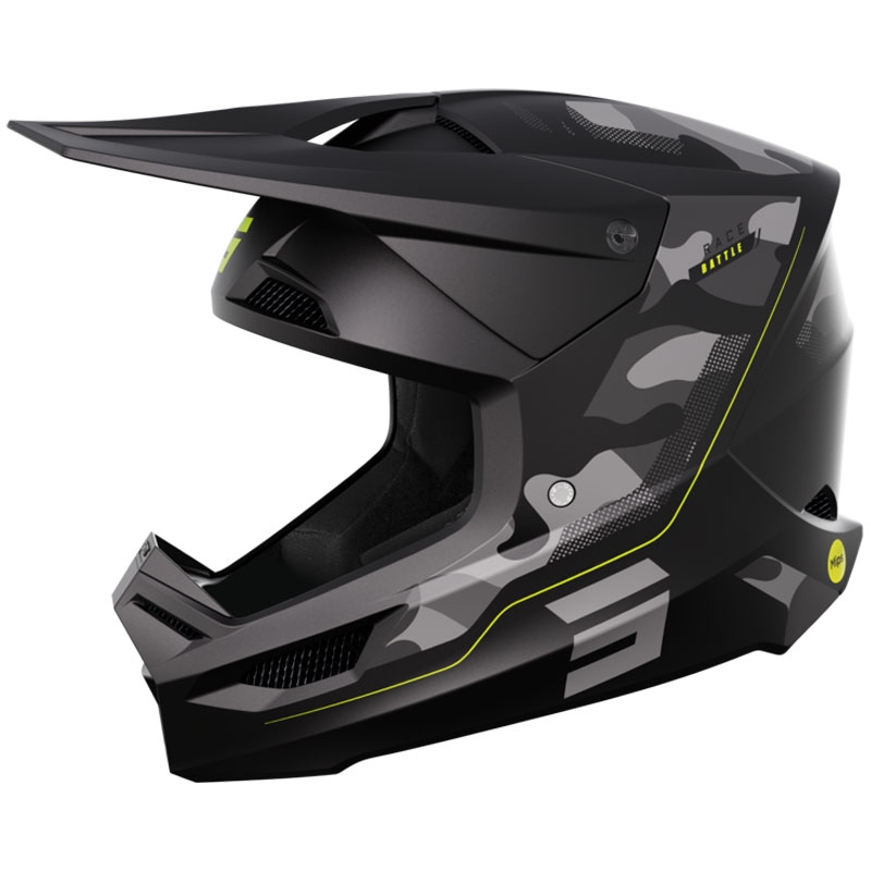 Motorcrosshelm Shot Race Battle fluo geel mat uitverkoop