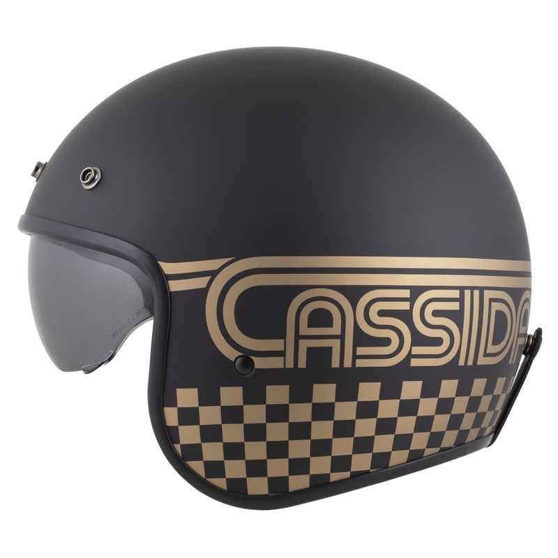 Cassida Oxygen 2.0 Rondo open face motorhelm mat zwart-goud