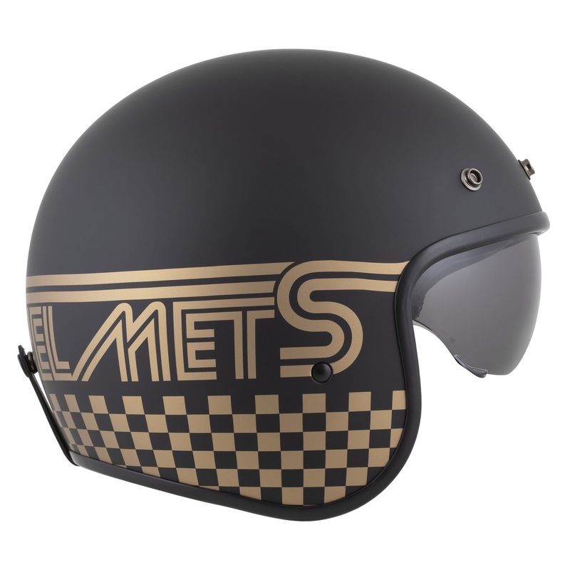 Cassida Oxygen 2.0 Rondo open face motorhelm mat zwart-goud