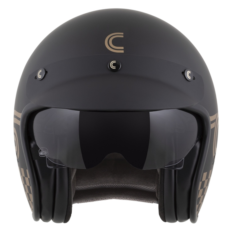 Cassida Oxygen 2.0 Rondo open face motorhelm mat zwart-goud