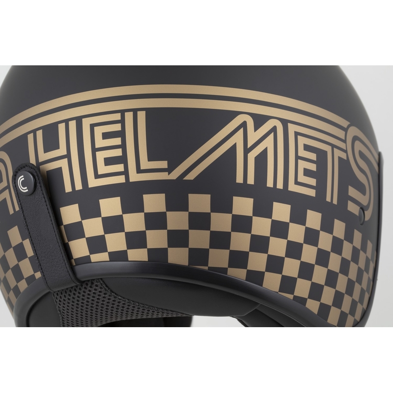 Cassida Oxygen 2.0 Rondo open face motorhelm mat zwart-goud