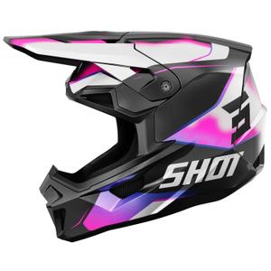 Motorcrosshelm Shot Lite Astral blauw-roze
