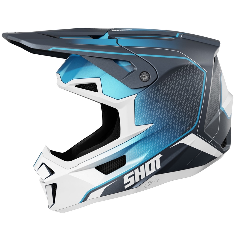 Motorcrosshelm Shot Lite Challenger mat blauw