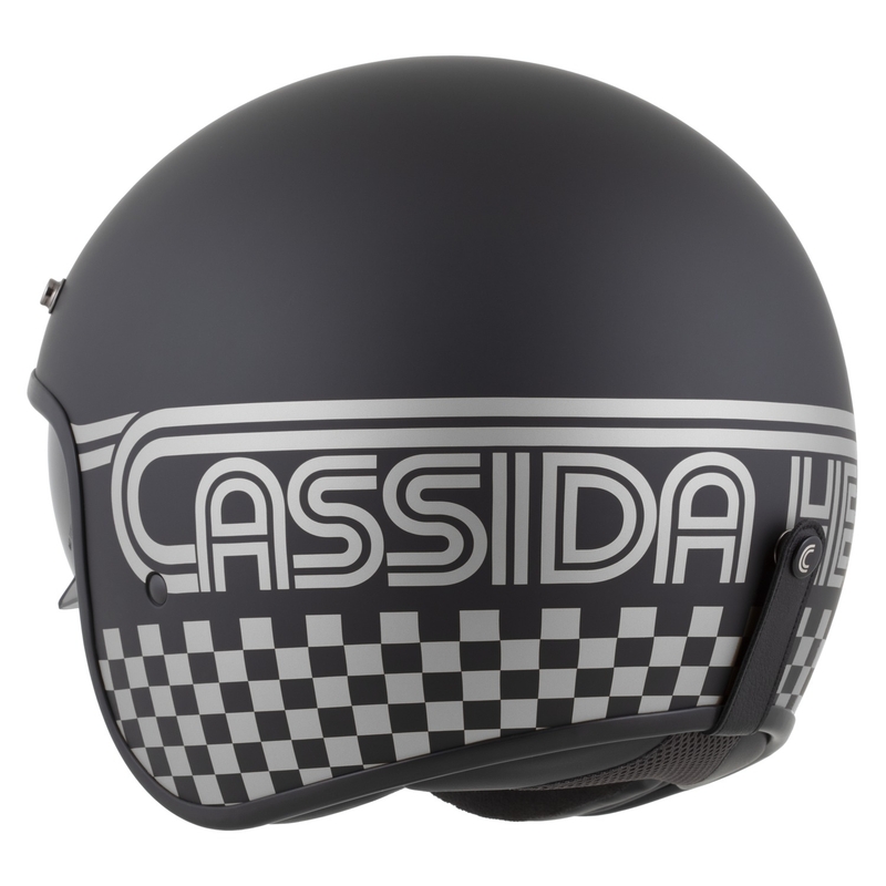 Cassida Oxygen 2.0 Rondo open face motorhelm mat zwart-zilver