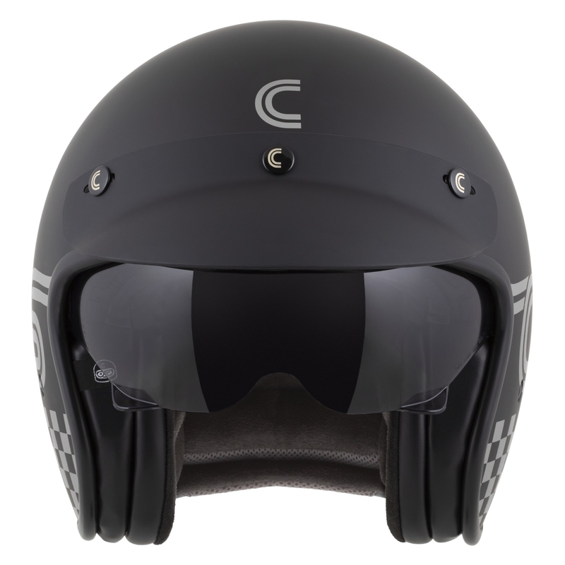 Cassida Oxygen 2.0 Rondo open face motorhelm mat zwart-zilver