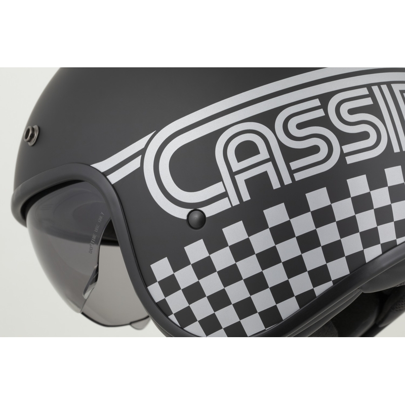Cassida Oxygen 2.0 Rondo open face motorhelm mat zwart-zilver