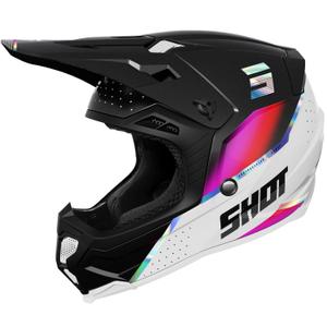 Motorcrosshelm Shot Core Honor zwart-holografisch parelmoer