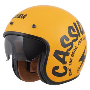 Cassida Oxygen 2.0 Gear open face motorhelm geel-zwart