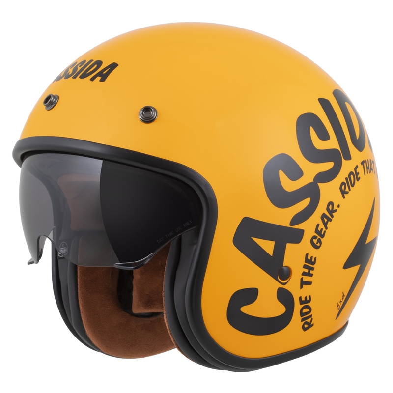 Cassida Oxygen 2.0 Gear open face motorhelm geel-zwart