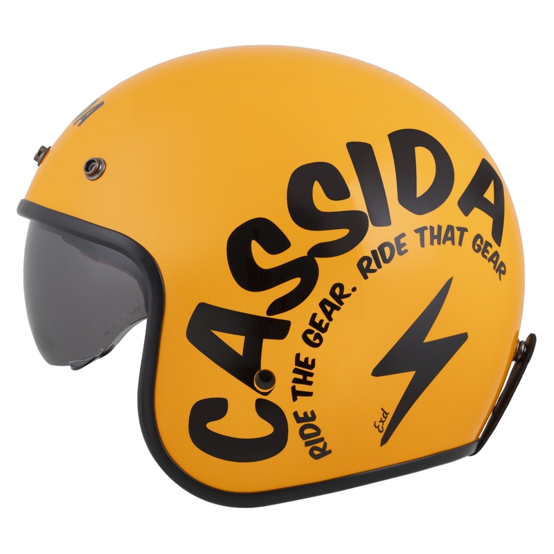 Cassida Oxygen 2.0 Gear open face motorhelm geel-zwart