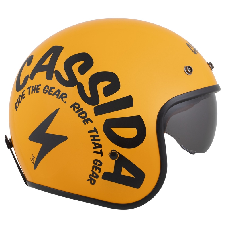 Cassida Oxygen 2.0 Gear open face motorhelm geel-zwart