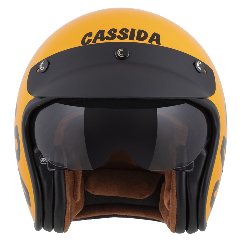 Cassida Oxygen 2.0 Gear open face motorhelm geel-zwart